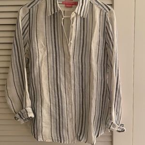 Striped Linen Button Up